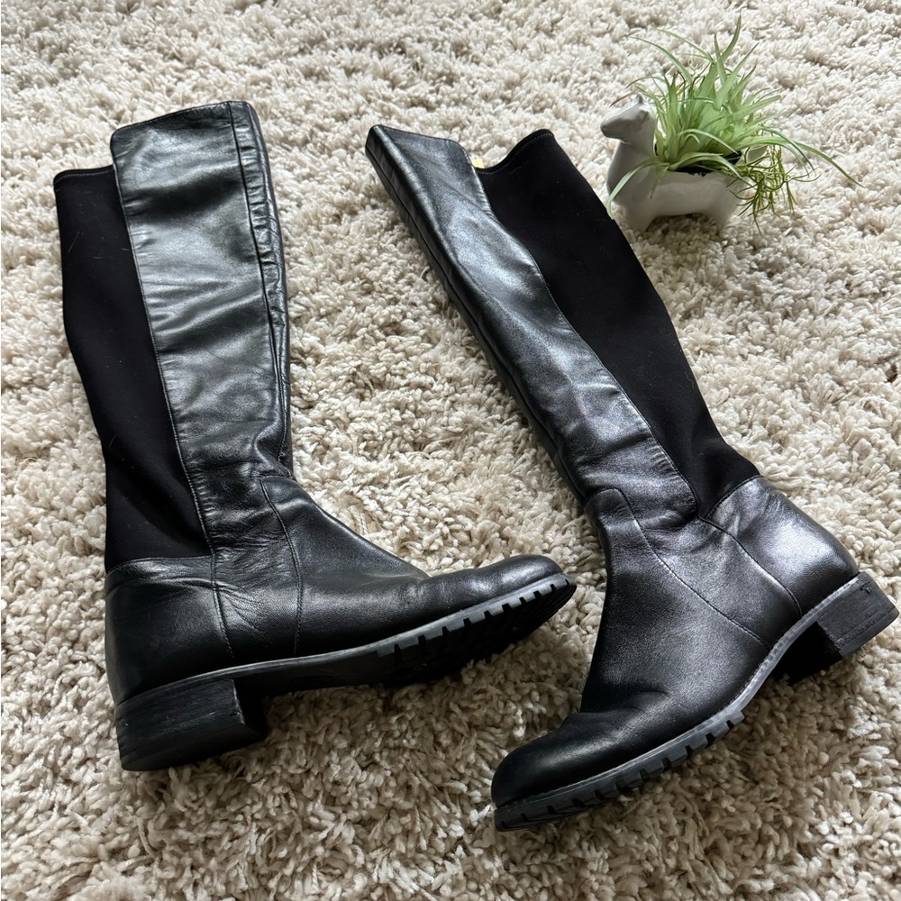 Fashionable faux leather highrise black cute going out evening fall wint… - Picture 2 of 7